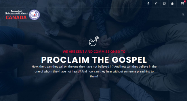 Church Website Development Project by Hotrix Technology based in Lagos